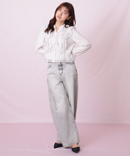 JILL by JILL STUART(ジルバイジルスチュアート)の「◇小花プリントフリルブラウス(シャツ/ブラウス・レディース・イエロー系その他/ブラック系その他/パープル系その他・FREE)」の20枚目の写真