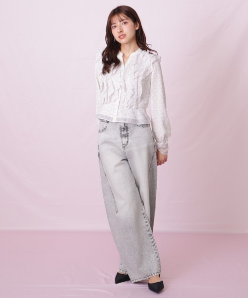 JILL by JILL STUART(ジルバイジルスチュアート)の「◇小花プリントフリルブラウス(シャツ/ブラウス・レディース・イエロー系その他/ブラック系その他/パープル系その他・FREE)」の21枚目の写真