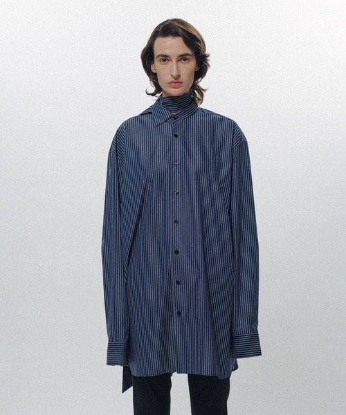 KEISUKEYOSHIDA（ケイスケヨシダ）の「Oversized Long Collar Shirt（シャツ/ブラウス・レディース・ブルー系その他・M/S）」の4枚目の写真
