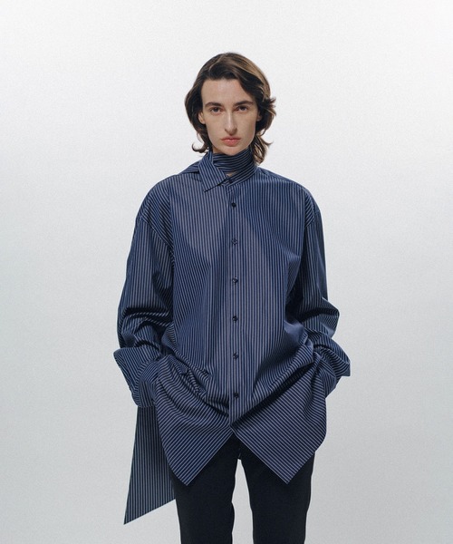 KEISUKEYOSHIDA（ケイスケヨシダ）の「Oversized Long Collar Shirt（シャツ/ブラウス・レディース・ブルー系その他・M/S）」の2枚目の写真