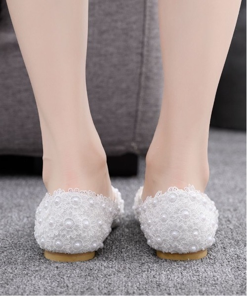 BACKYARD FAMILY(バックヤードファミリー)の「ウエディングシューズ パンプス ローヒール(パンプス・レディース・ホワイト・23.5cm/23cm/25.5cm/24cm/22.5cm/25cm)」の8枚目の写真