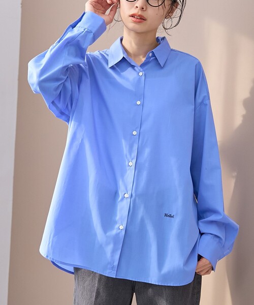 coen（コーエン）の「【イージーケア】2wayシャツ＿レギュラーカラー（シャツ/ブラウス・レディース・ライトブルー/ナチュラル/その他3/その他2/その他1・L/M）」の2枚目の写真