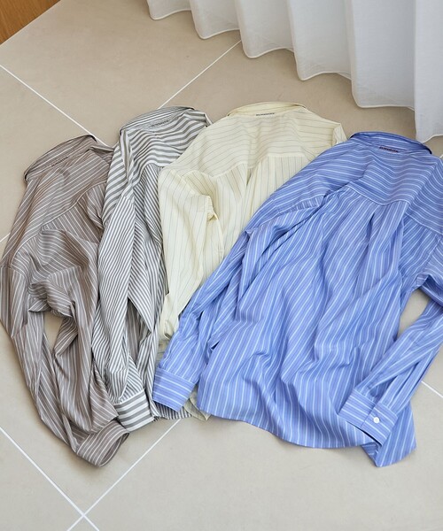 coen（コーエン）の「【イージーケア】2wayシャツ＿レギュラーカラー（シャツ/ブラウス・レディース・ライトブルー/ナチュラル/その他3/その他2/その他1・L/M）」の6枚目の写真