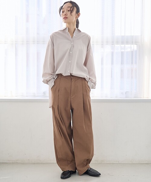 coen（コーエン）の「【イージーケア】2wayシャツ＿レギュラーカラー（シャツ/ブラウス・レディース・ライトブルー/ナチュラル/その他3/その他2/その他1・L/M）」の7枚目の写真