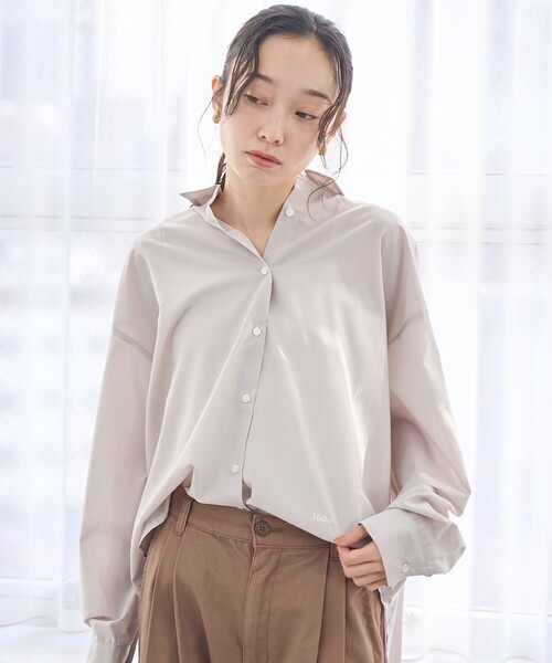 coen（コーエン）の「【イージーケア】2wayシャツ＿レギュラーカラー（シャツ/ブラウス・レディース・ライトブルー/ナチュラル/その他3/その他2/その他1・L/M）」の9枚目の写真