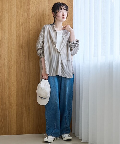 coen（コーエン）の「【イージーケア】2wayシャツ＿レギュラーカラー（シャツ/ブラウス・レディース・ライトブルー/ナチュラル/その他3/その他2/その他1・L/M）」の19枚目の写真