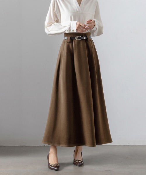 ONEP STAR（ワンピスター）の「Aラインロングスカート（スカート・レディース・ブラウン/ブラック・MEDIUM/X-LARGE/LARGE/SMALL）」の10枚目の写真