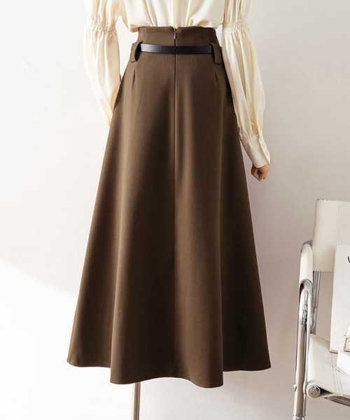 ONEP STAR（ワンピスター）の「Aラインロングスカート（スカート・レディース・ブラウン/ブラック・MEDIUM/X-LARGE/LARGE/SMALL）」の5枚目の写真