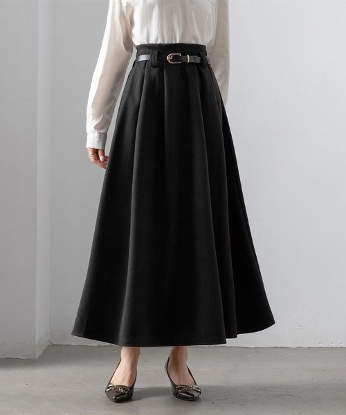 ONEP STAR（ワンピスター）の「Aラインロングスカート（スカート・レディース・ブラウン/ブラック・MEDIUM/X-LARGE/LARGE/SMALL）」の7枚目の写真
