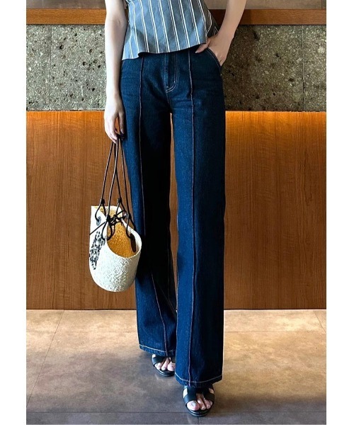 LUDICRUM(ルーディクルム)の「LD Pintuck denim(デニムパンツ・レディース・ブルー/インディゴブルー・XS/S/M)」の1枚目の写真