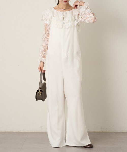 Omekashi（オメカシ）の「コクーンサロペット（サロペット/オーバーオール・レディース・ブルー系その他/オフホワイト・36/38）」の2枚目の写真