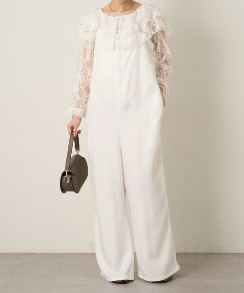 Omekashi（オメカシ）の「コクーンサロペット（サロペット/オーバーオール・レディース・ブルー系その他/オフホワイト・36/38）」の6枚目の写真