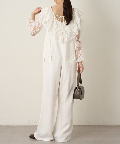 Omekashi（オメカシ）の「コクーンサロペット（サロペット/オーバーオール・レディース・ブルー系その他/オフホワイト・36/38）」の8枚目の写真