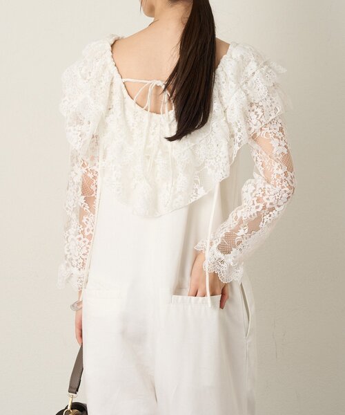 Omekashi（オメカシ）の「コクーンサロペット（サロペット/オーバーオール・レディース・ブルー系その他/オフホワイト・36/38）」の11枚目の写真