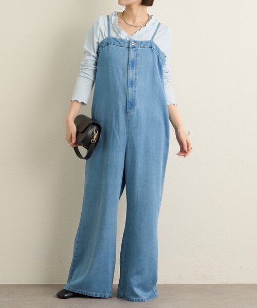 Omekashi（オメカシ）の「コクーンサロペット（サロペット/オーバーオール・レディース・ブルー系その他/オフホワイト・36/38）」の13枚目の写真