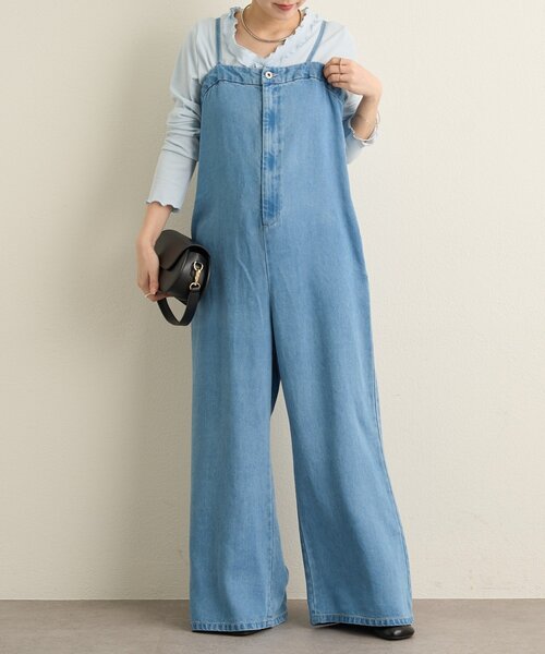 Omekashi（オメカシ）の「コクーンサロペット（サロペット/オーバーオール・レディース・ブルー系その他/オフホワイト・36/38）」の15枚目の写真