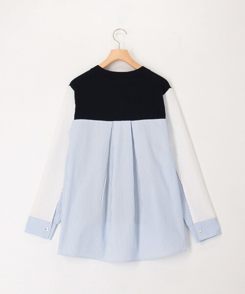 MICO COULIER(ミコクリエ)の「後ろシャツ配色切替カーディガン(ニット/セーター・レディース・オフホワイト/ネイビー/ライトグレー・38)」の17枚目の写真