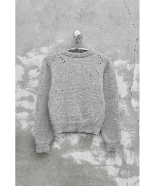 YOUTH（ユース）の「Argyle Punching Knit Cardigan - Light Grey（カーディガン/ボレロ・レディース・その他・SMALL/MEDIUM）」の5枚目の写真