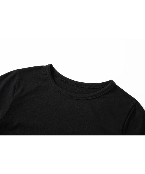 SALAD BAGUNI(サラダバグニ)の「Lace tag crop tee - black(Tシャツ/カットソー・レディース・その他・FREE)」の3枚目の写真
