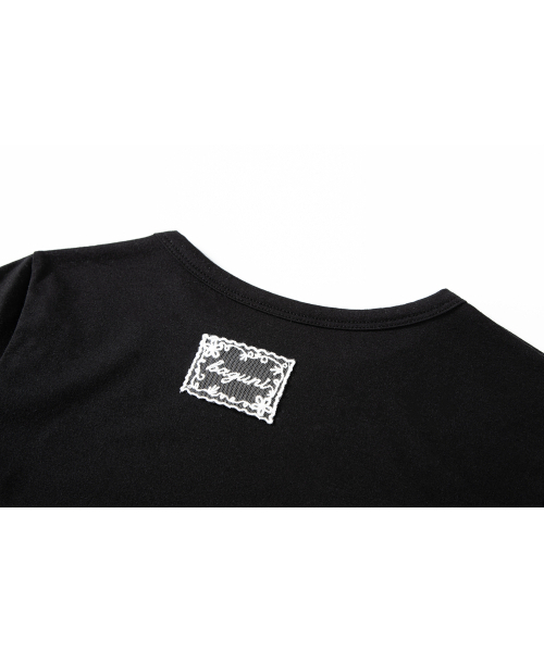 SALAD BAGUNI(サラダバグニ)の「Lace tag crop tee - black(Tシャツ/カットソー・レディース・その他・FREE)」の6枚目の写真