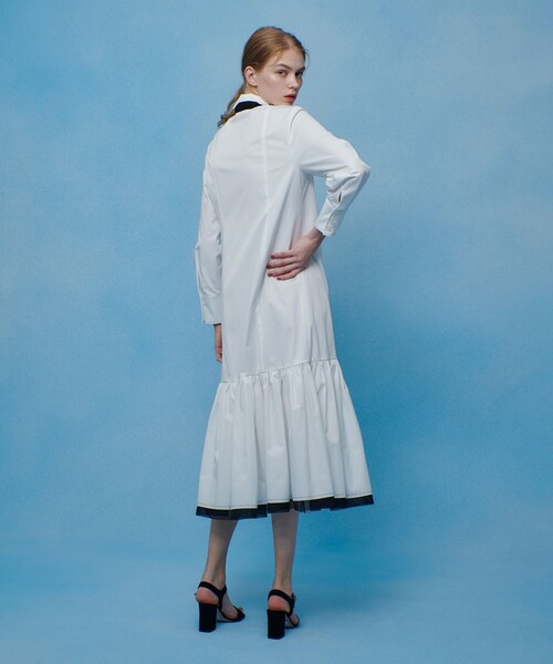 LOULOU WILLOUGHBY（ルルウィルビー）の「【LOULOU WILLOUGHBY】メモリーツイルティアードシャツワンピース（ワンピース・レディース・ミント/ブラック/ホワイト系その他・2/1）」の22枚目の写真