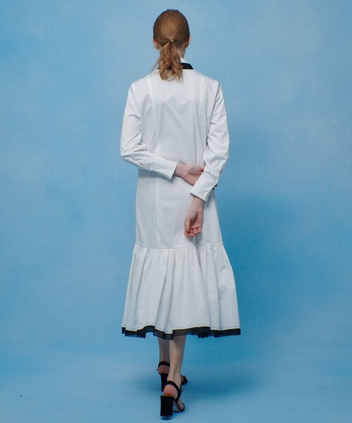 LOULOU WILLOUGHBY（ルルウィルビー）の「【LOULOU WILLOUGHBY】メモリーツイルティアードシャツワンピース（ワンピース・レディース・ミント/ブラック/ホワイト系その他・2/1）」の21枚目の写真