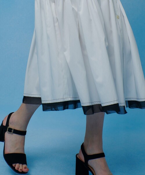 LOULOU WILLOUGHBY（ルルウィルビー）の「【LOULOU WILLOUGHBY】メモリーツイルティアードシャツワンピース（ワンピース・レディース・ミント/ブラック/ホワイト系その他・2/1）」の20枚目の写真