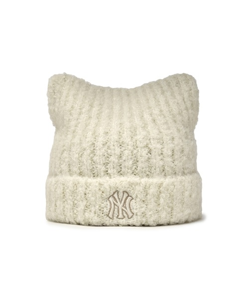 MLB KOREA-フワモコ ミャオ ビーニー【猫耳ビーニー】（ニットキャップ