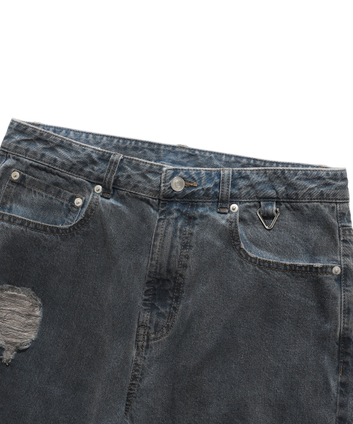 ISTKUNST（イストクンスト）の「DIRTY WASHING WIDE DENIM PANTS_BLACK(IK2ESMD111A)（デニムパンツ・レディース・ブラック・S/M/L）」の3枚目の写真