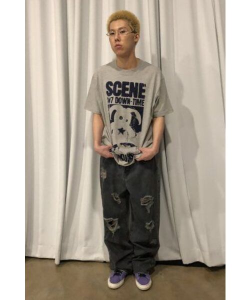 ISTKUNST（イストクンスト）の「DIRTY WASHING WIDE DENIM PANTS_BLACK(IK2ESMD111A)（デニムパンツ・レディース・ブラック・S/M/L）」の8枚目の写真