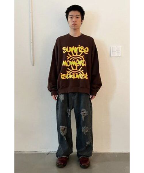 ISTKUNST（イストクンスト）の「DIRTY WASHING WIDE DENIM PANTS_BLACK(IK2ESMD111A)（デニムパンツ・レディース・ブラック・S/M/L）」の13枚目の写真