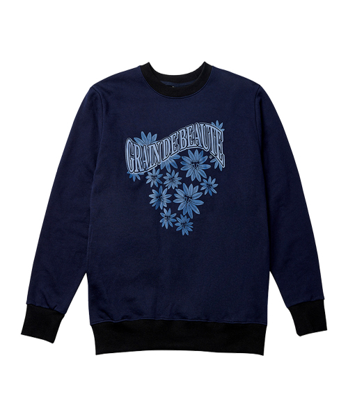 GRAIN DE BEAUTE（グランデボーテ）の「BLOSSOM MULTI SWEAT [NAVY]（スウェット・レディース・ネイビー・S/M/L）」の2枚目の写真