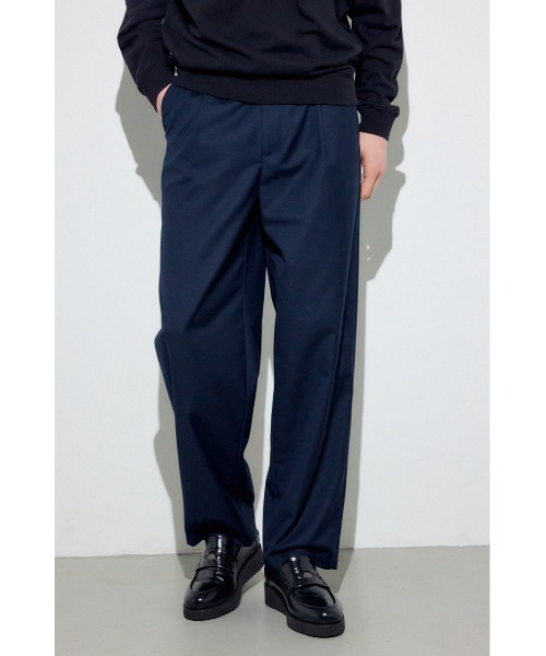 AZUL by moussy(アズールバイマウジー)の「ワンタックワイドスラックス(スラックス・メンズ・ブラック/ダークネイビー・LARGE/MEDIUM/SMALL)」の2枚目の写真