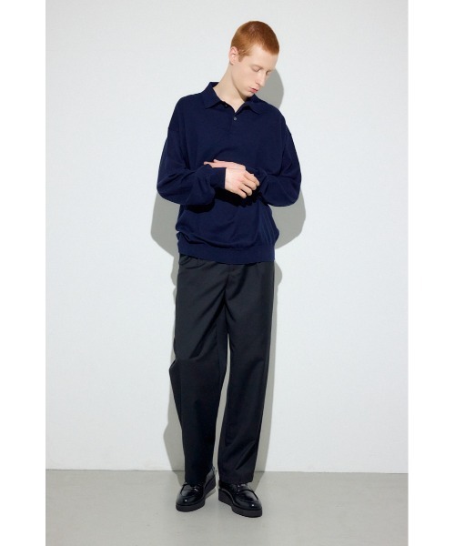 AZUL by moussy(アズールバイマウジー)の「ワンタックワイドスラックス(スラックス・メンズ・ブラック/ダークネイビー・LARGE/MEDIUM/SMALL)」の18枚目の写真