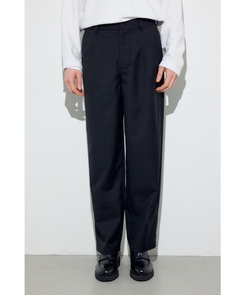 AZUL by moussy(アズールバイマウジー)の「ワンタックワイドスラックス(スラックス・メンズ・ブラック/ダークネイビー・LARGE/MEDIUM/SMALL)」の19枚目の写真
