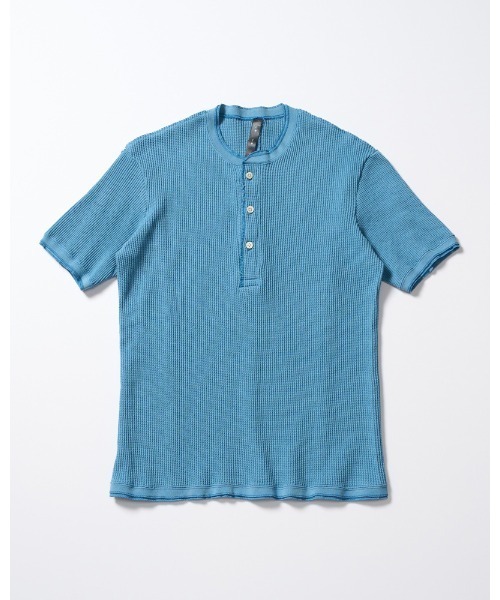 wjk（ダヴルジェイケイ）の「waffle henley S/S（Tシャツ/カットソー・メンズ・ブラック/ライトブルー/ホワイト・SMALL/MEDIUM/LARGE/X-LARGE）」の7枚目の写真