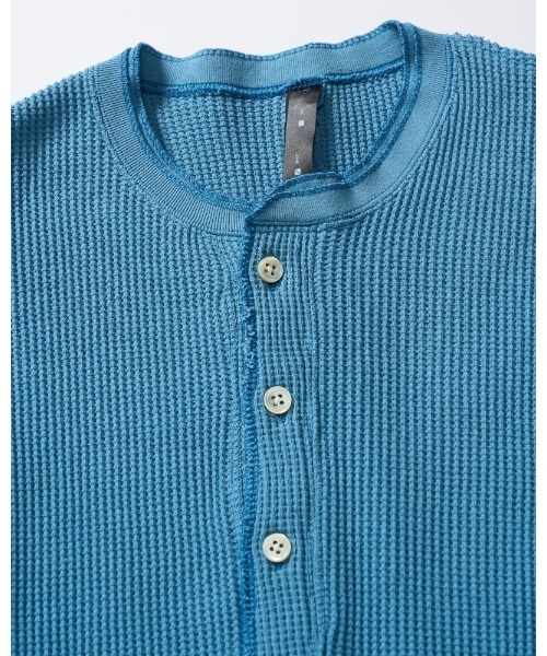 wjk（ダヴルジェイケイ）の「waffle henley S/S（Tシャツ/カットソー・メンズ・ブラック/ライトブルー/ホワイト・SMALL/MEDIUM/LARGE/X-LARGE）」の9枚目の写真