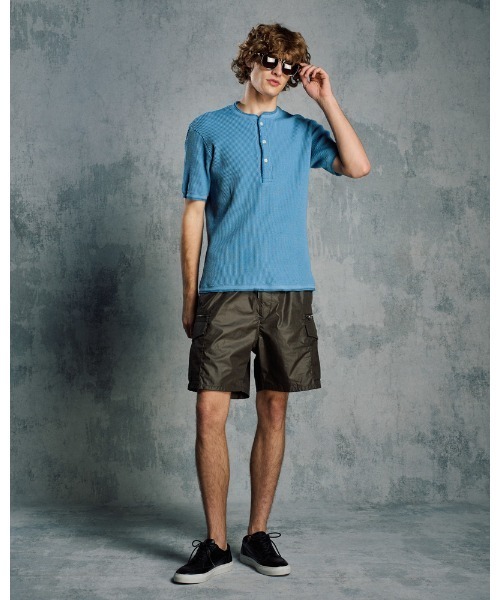 wjk（ダヴルジェイケイ）の「waffle henley S/S（Tシャツ/カットソー・メンズ・ブラック/ライトブルー/ホワイト・SMALL/MEDIUM/LARGE/X-LARGE）」の14枚目の写真