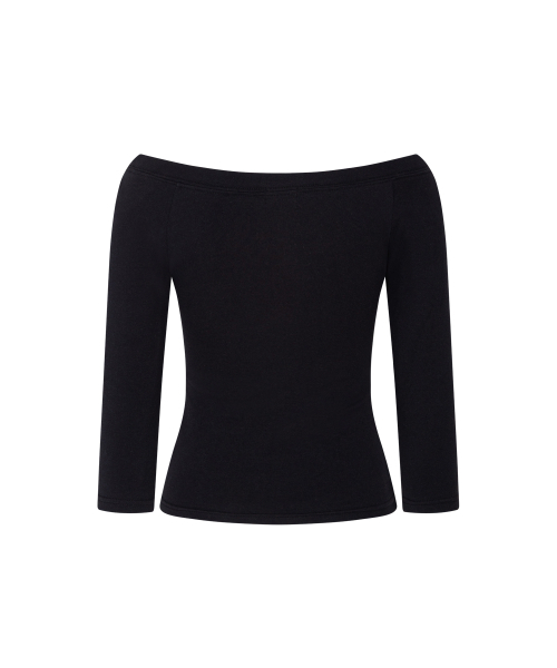 PLEASENOFOLLOW(プリーズノーフォロー)の「Zed Off-Shoulder Long Sleeve Top (Black)(Tシャツ/カットソー・レディース・その他・FREE)」の3枚目の写真