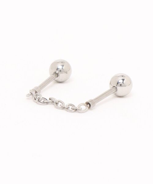 KISHOKACHI 希少価値 ダブルチェーンバーベルステンレスボディーピアス
