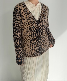 AUREN（オーレン）の「レオパード柄カーディガン/こなれ感/レイヤード（カーディガン/ボレロ）」