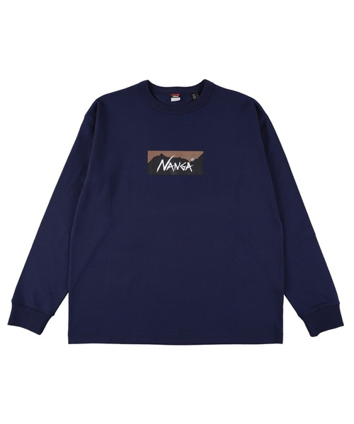 NANGA（ナンガ）の「NANGA/ナンガ ECO HYBRID BOX LOGO L/S TEE ボックスロゴ ロングスリーブTシャツ 秋 秋服 2026年秋冬（Tシャツ/カットソー・メンズ・ホワイト/ブラック/ネイビー・M/L/XL）」の3枚目の写真