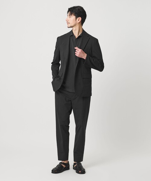 BEAUTY&YOUTH UNITED ARROWS(ビューティーアンドユースユナイテッドアローズ)の「【WEB限定 WARDROBE SMART】カルゼジャージ コンフォート セットアップ/ジャケット&イージーパンツ(セットアップ・メンズ・ブラック/ネイビー・S/M/L/XL)」の3枚目の写真