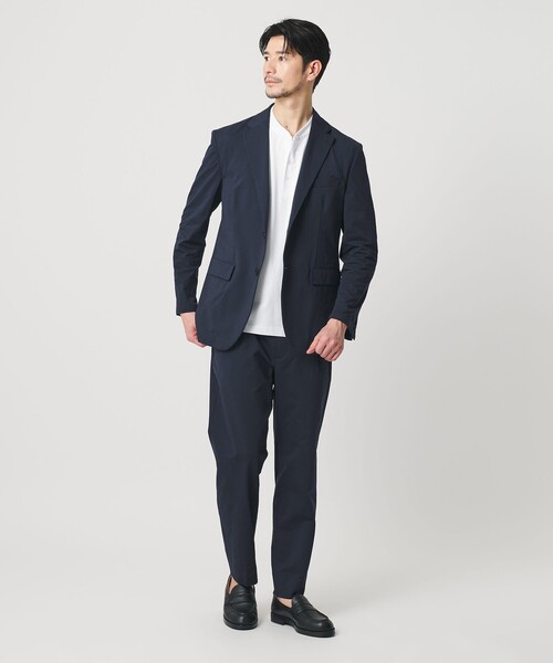 BEAUTY&YOUTH UNITED ARROWS(ビューティーアンドユースユナイテッドアローズ)の「【WEB限定 WARDROBE SMART】カルゼジャージ コンフォート セットアップ/ジャケット&イージーパンツ(セットアップ・メンズ・ブラック/ネイビー・S/M/L/XL)」の7枚目の写真