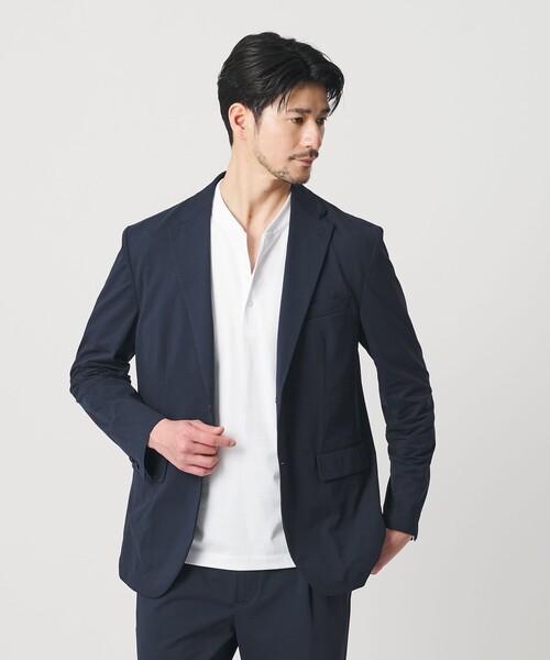 BEAUTY&YOUTH UNITED ARROWS(ビューティーアンドユースユナイテッドアローズ)の「【WEB限定 WARDROBE SMART】カルゼジャージ コンフォート セットアップ/ジャケット&イージーパンツ(セットアップ・メンズ・ブラック/ネイビー・S/M/L/XL)」の9枚目の写真