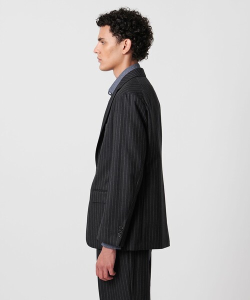 SOVEREIGN（ソブリン）の「＜SOVEREIGN＞DI PRAY ウール ストライプ シングル2ボタン テーラードジャケット RELAX MODEL（テーラードジャケット・メンズ・ネイビー・L/M）」の4枚目の写真