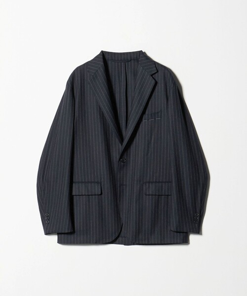 SOVEREIGN（ソブリン）の「＜SOVEREIGN＞DI PRAY ウール ストライプ シングル2ボタン テーラードジャケット RELAX MODEL（テーラードジャケット・メンズ・ネイビー・L/M）」の6枚目の写真