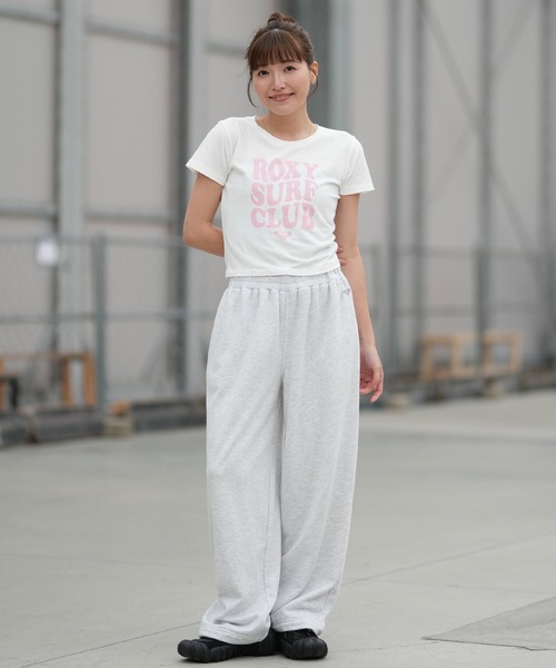 ROXY（ロキシー）の「ROXY/ロキシー 半袖 Tシャツ チビT 丈短め クロップド丈 RST261086（Tシャツ/カットソー・レディース・レッド/ホワイト/グレー・L/M）」の6枚目の写真