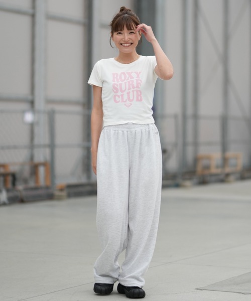 ROXY（ロキシー）の「ROXY/ロキシー 半袖 Tシャツ チビT 丈短め クロップド丈 RST261086（Tシャツ/カットソー・レディース・レッド/ホワイト/グレー・L/M）」の10枚目の写真