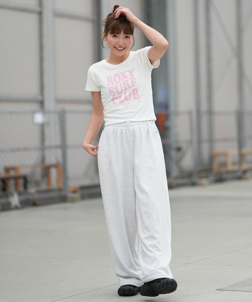 ROXY（ロキシー）の「ROXY/ロキシー 半袖 Tシャツ チビT 丈短め クロップド丈 RST261086（Tシャツ/カットソー・レディース・レッド/ホワイト/グレー・L/M）」の11枚目の写真
